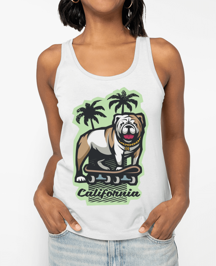 Débardeur Cool bulldog sur Skateboard California Par TrendCadeaucool