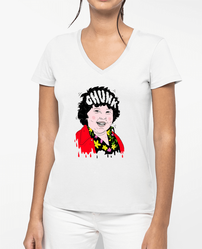 T-shirt écoresponsable col V femme Chunk por Nick cocozza