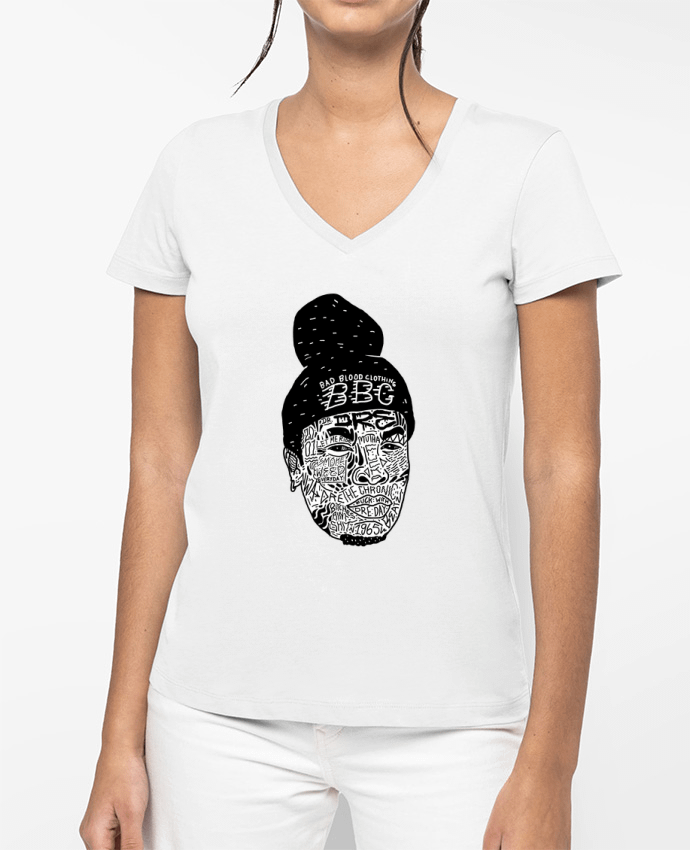 T-shirt écoresponsable col V femme Dre by Nick cocozza