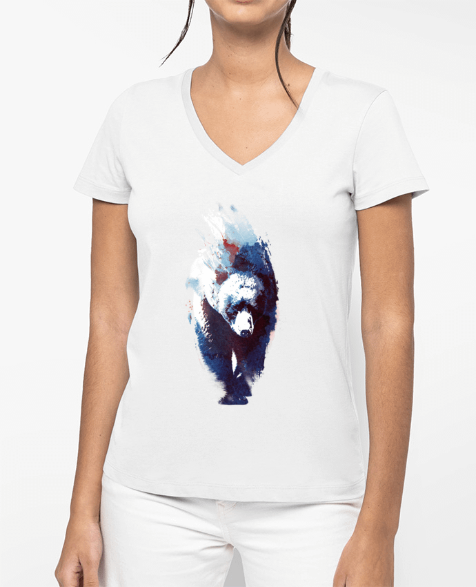 T-shirt femme col V Death run par robertfarkas