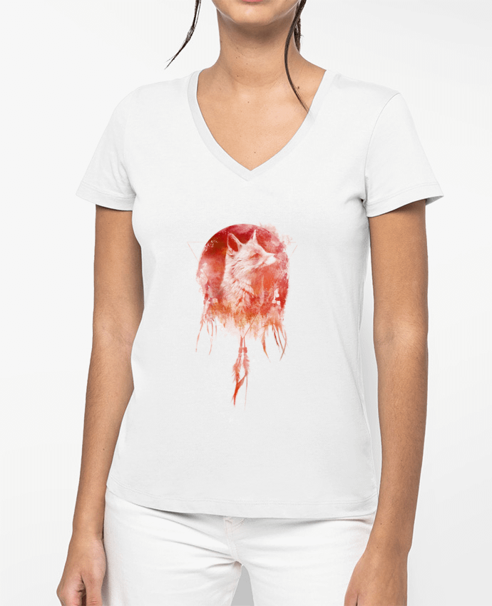 T-shirt femme col V Mars par robertfarkas