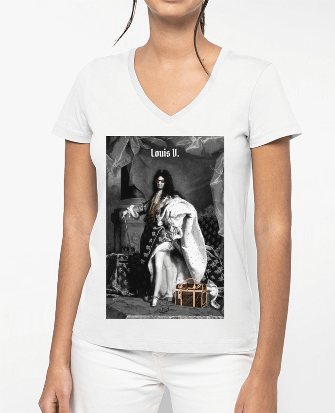 T-shirt écoresponsable col V femme Louis V por 