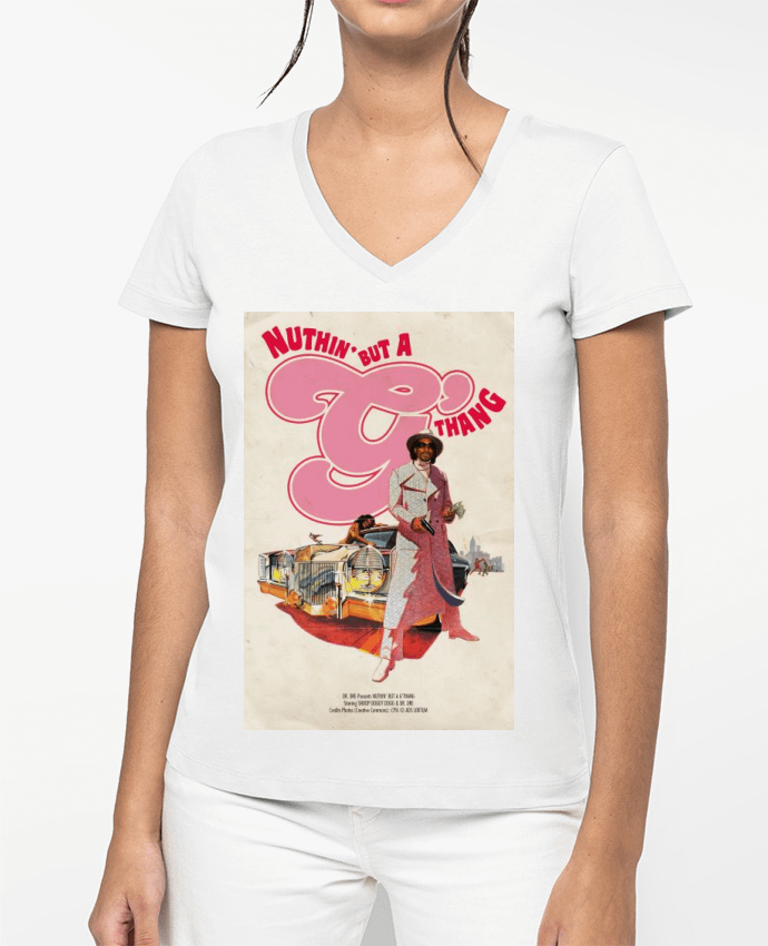 T-shirt écoresponsable col V femme G Thang por 