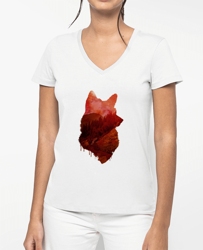 T-shirt femme col V The great escape par robertfarkas