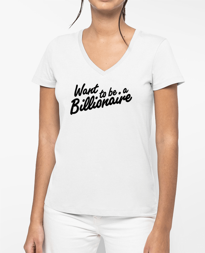 T-shirt femme col V Billionaire par tunetoo
