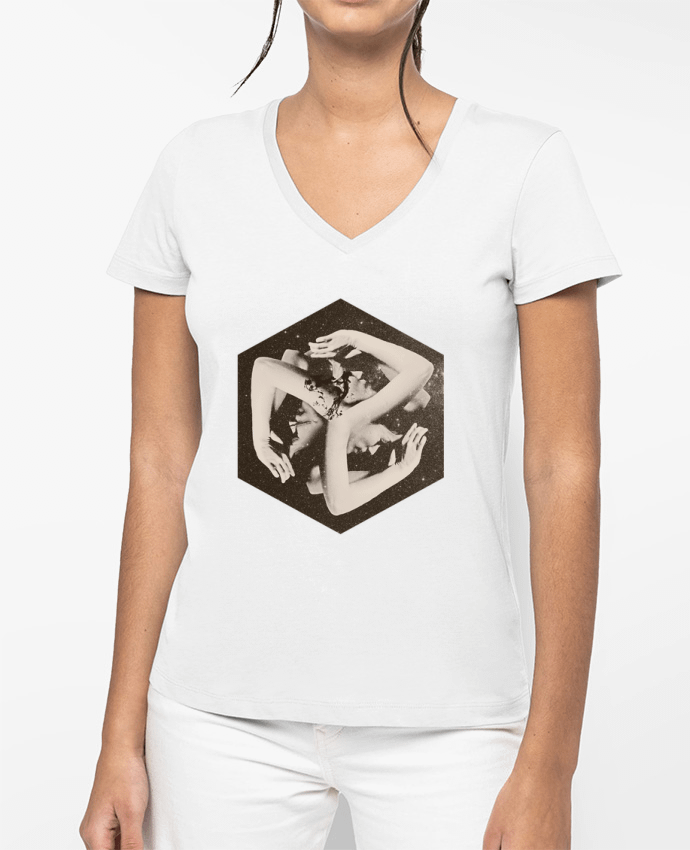 T-shirt femme col V box par ali_gulec