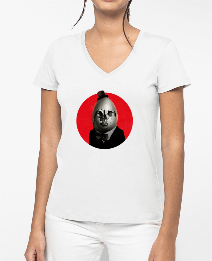 T-shirt femme col V Humpty Dumpty par ali_gulec