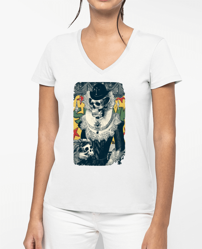 T-shirt écoresponsable col V femme Lady por ali_gulec