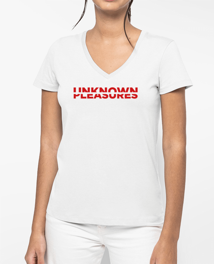 T-shirt femme col V Unknown Pleasures par tunetoo