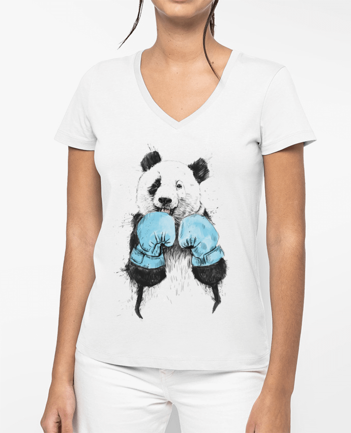 T-shirt femme col V the_winner par Balàzs Solti