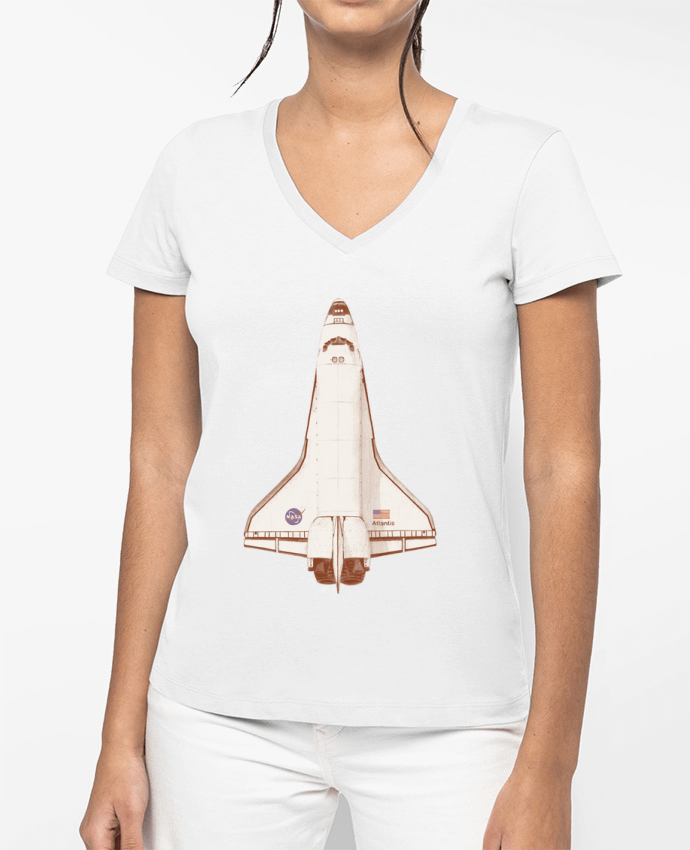 T-shirt femme col V Atlantis S6 par Florent Bodart