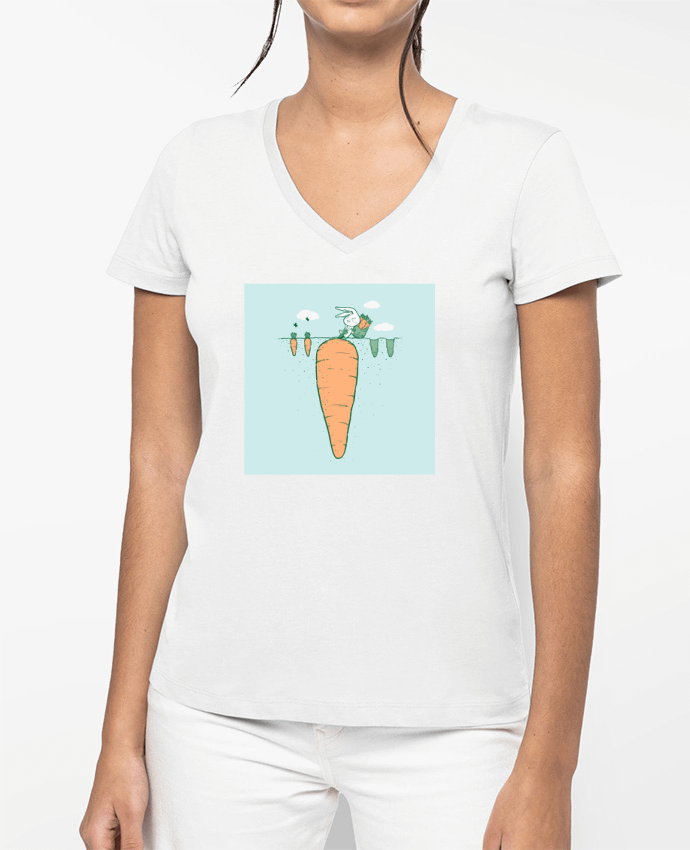 T-shirt femme col V Harvest par flyingmouse365