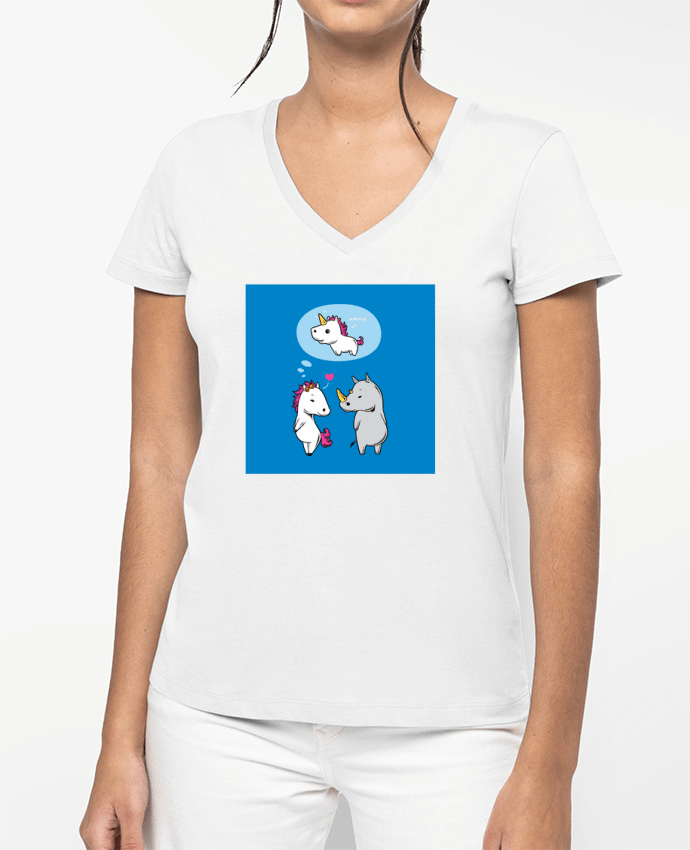 T-shirt femme col V Perfect match par flyingmouse365