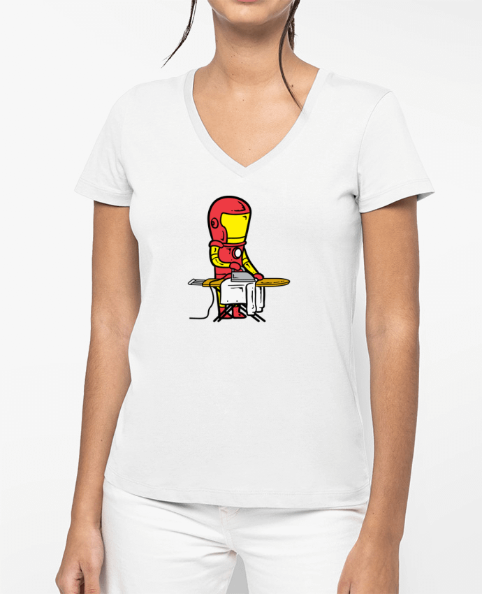 T-shirt femme col V Laundry shop par flyingmouse365