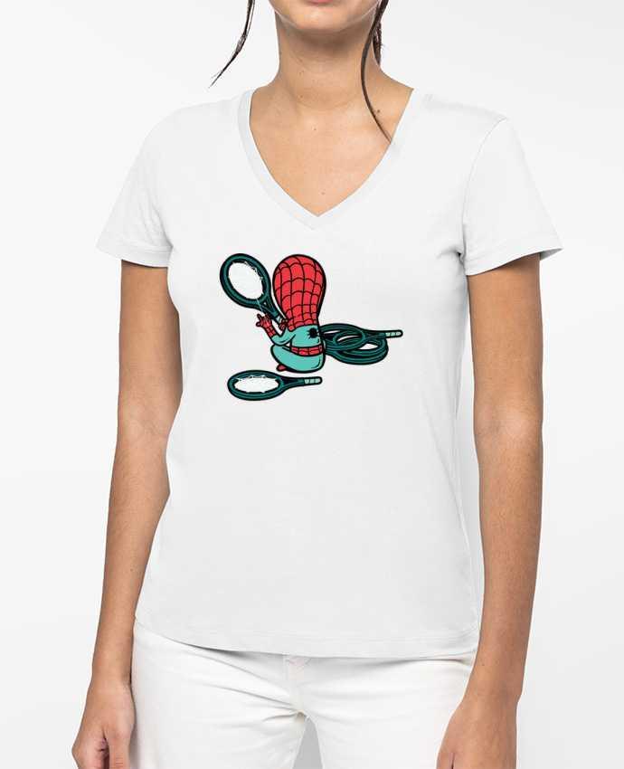 T-shirt femme col V Sport Shop par flyingmouse365