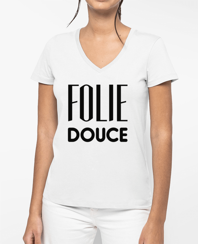 T-shirt femme col V Folie douce par tunetoo