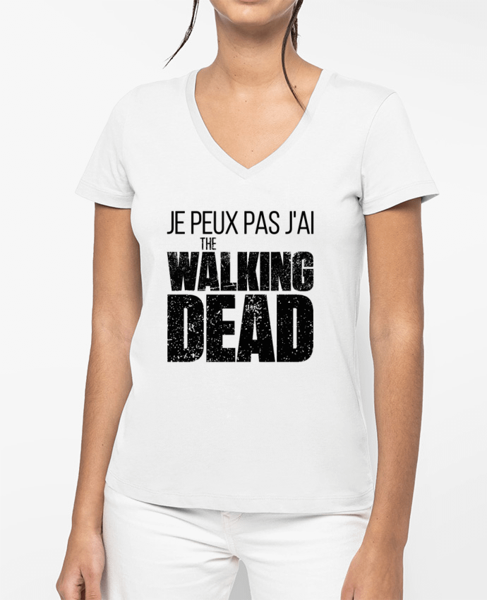 T-shirt femme col V The walking dead par tunetoo