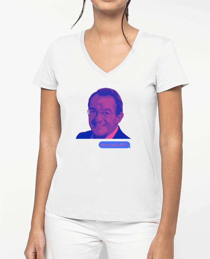 T-shirt femme col V Non mais JPP par WBang