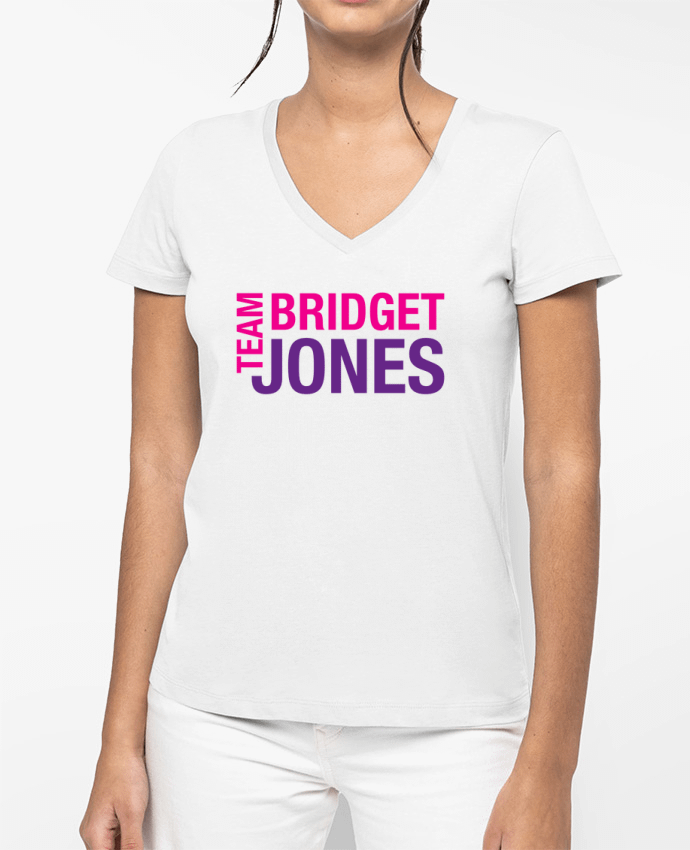 T-shirt femme col V Team Bridget Jones par tunetoo
