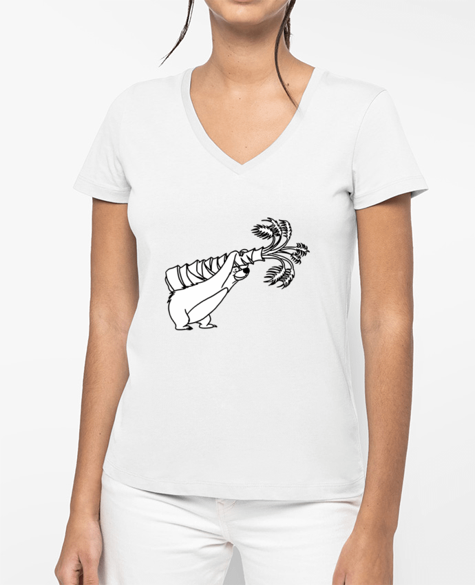 T-shirt femme col V Baloo par tattooanshort