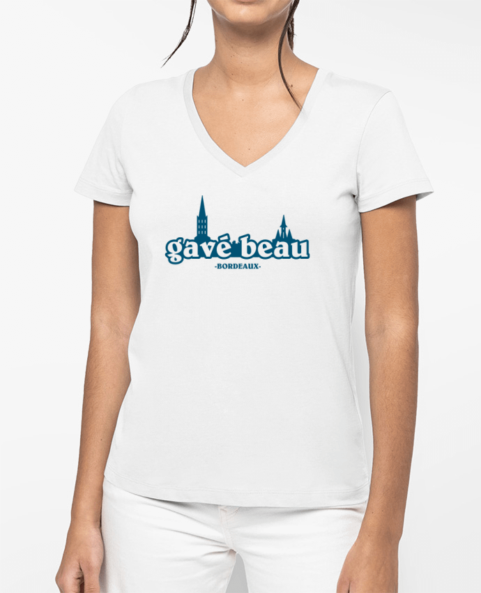 T-shirt femme col V Gavé beau par tunetoo