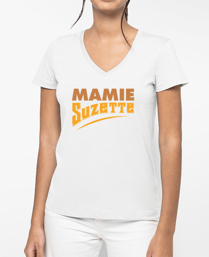 T-shirt femme col V MAMIE Suzette par tunetoo