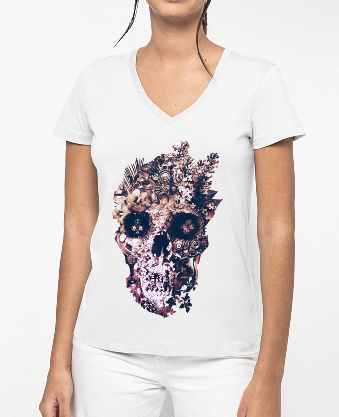 T-shirt femme col V Metamorphosis Light par ali_gulec