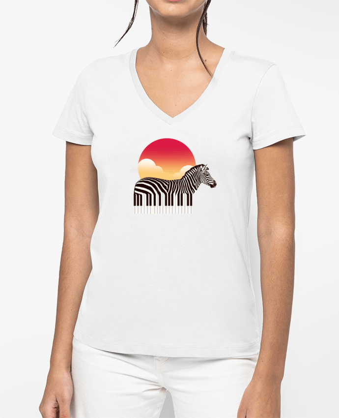 T-shirt femme col V Zeyboard par ali_gulec