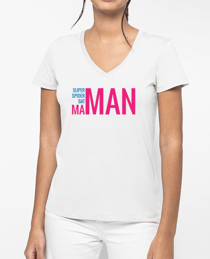 T-shirt femme col V superMAMAN par tunetoo