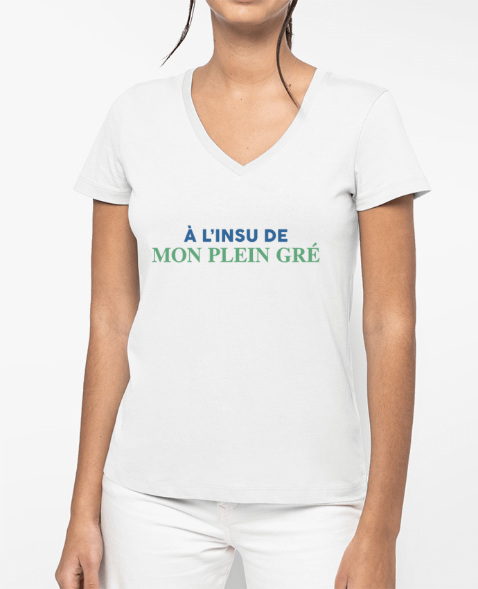 T-shirt femme col V A l'insu de mon plein gré par tunetoo