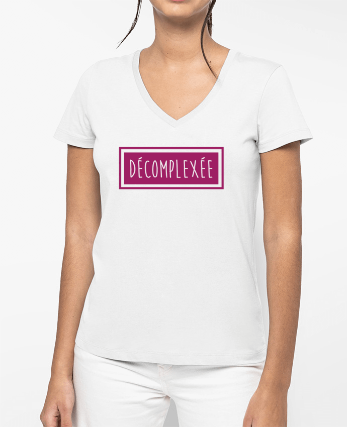 T-shirt femme col V Décomplexée par tunetoo