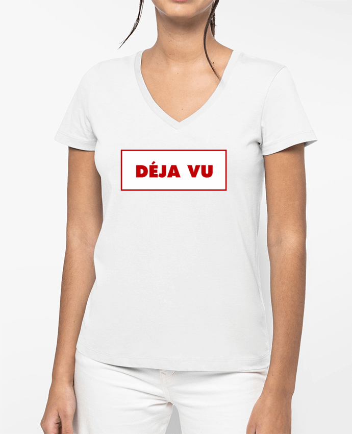 T-shirt femme col V Déjà vu par tunetoo