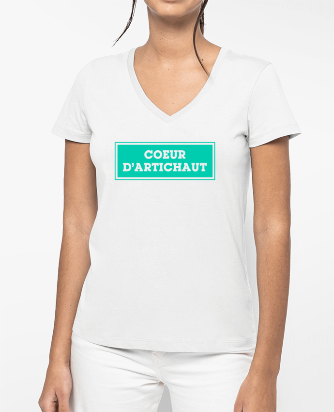 T-shirt femme col V Coeur d'artichaut par tunetoo