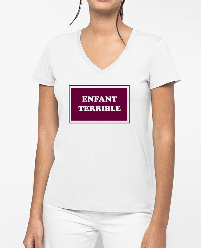 T-shirt femme col V Enfant terrible par tunetoo
