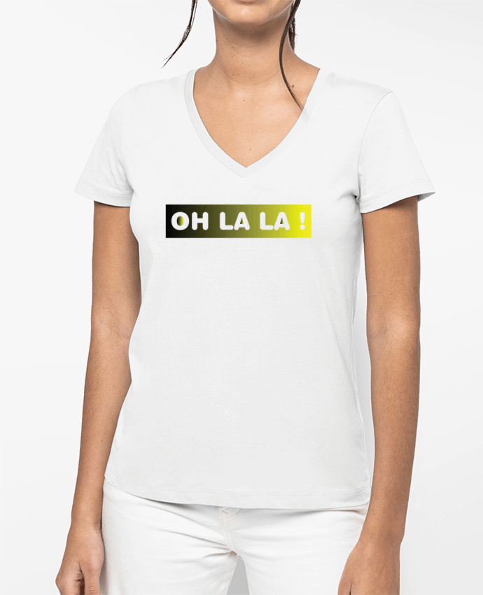 T-shirt écoresponsable col V femme Oh la la ! por tunetoo