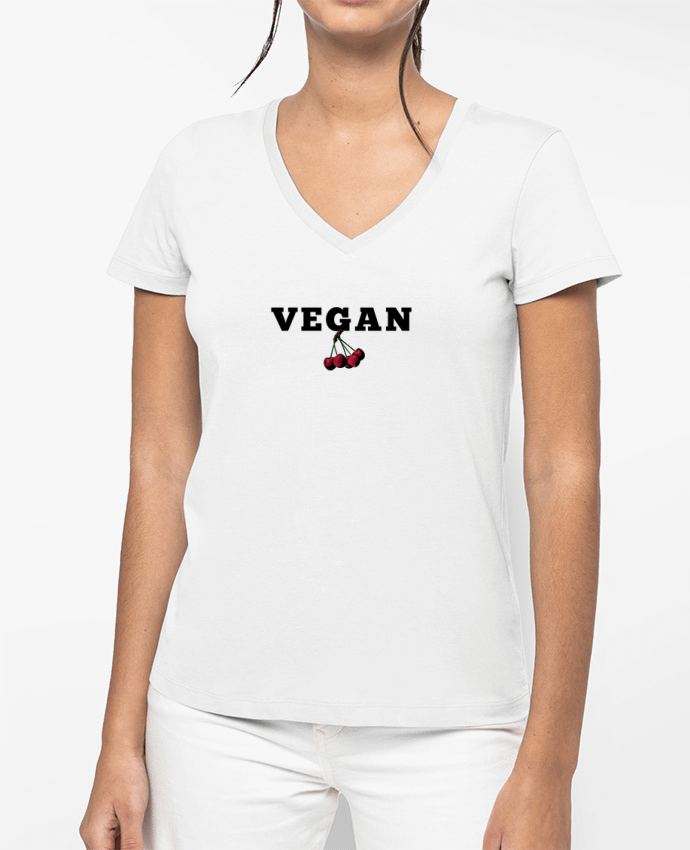 T-shirt femme col V Vegan par Les Caprices de Filles