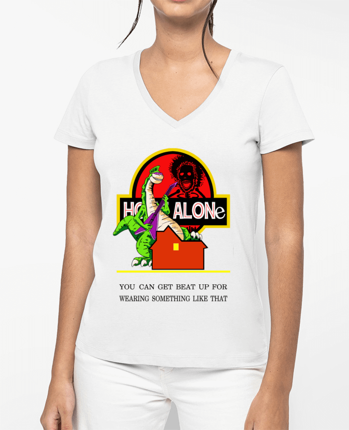 T-shirt femme col V Home Park par B iCon