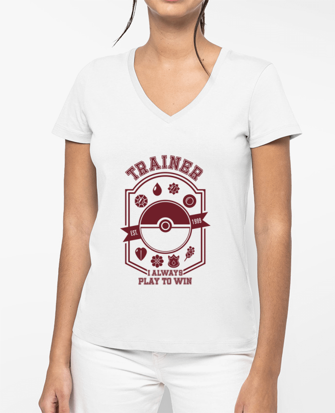 T-shirt femme col V Trainer since 1999 par Kempo24