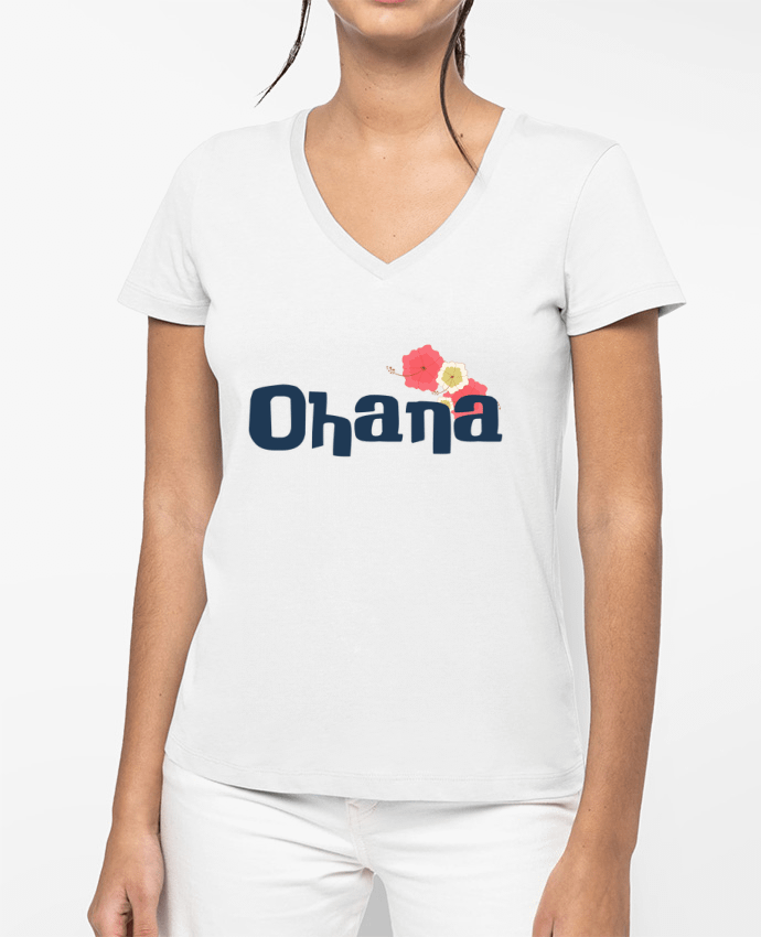 T-shirt femme col V Ohana par Bichette