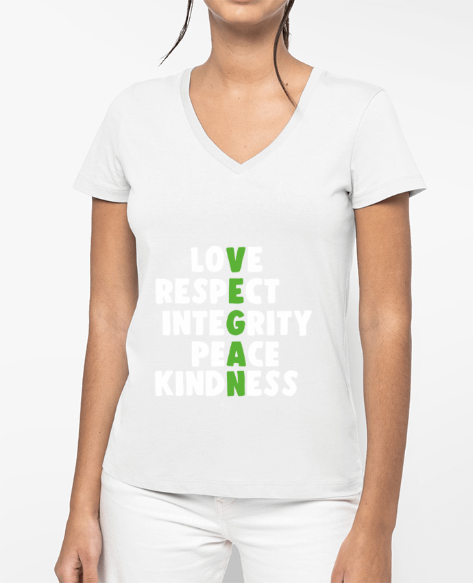 T-shirt femme col V Vegan par Bichette