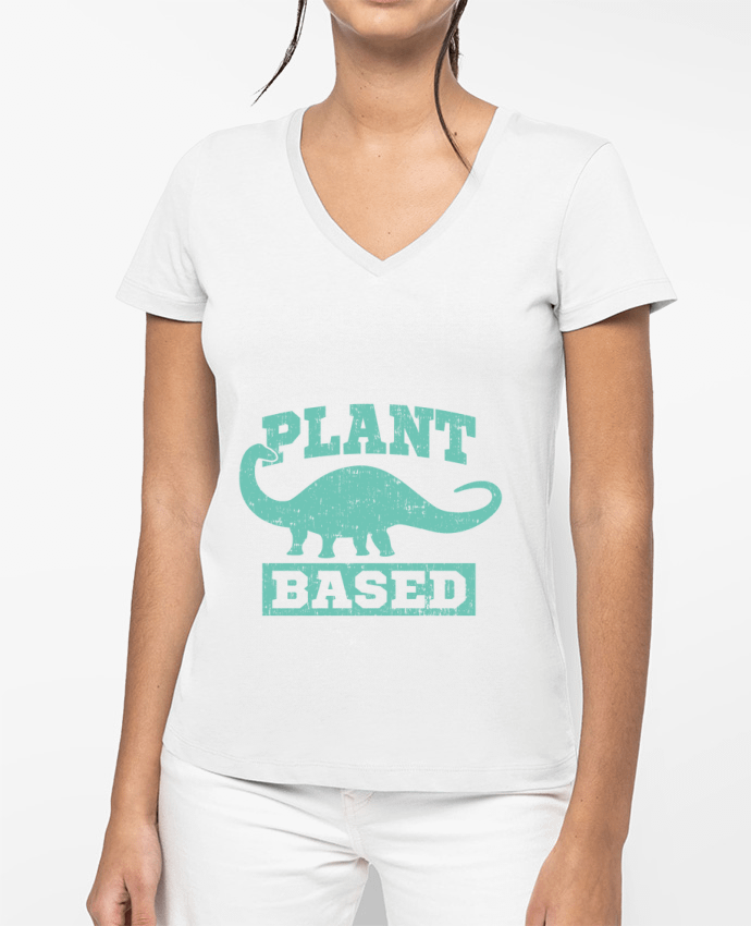 T-shirt femme col V Plant based par Bichette