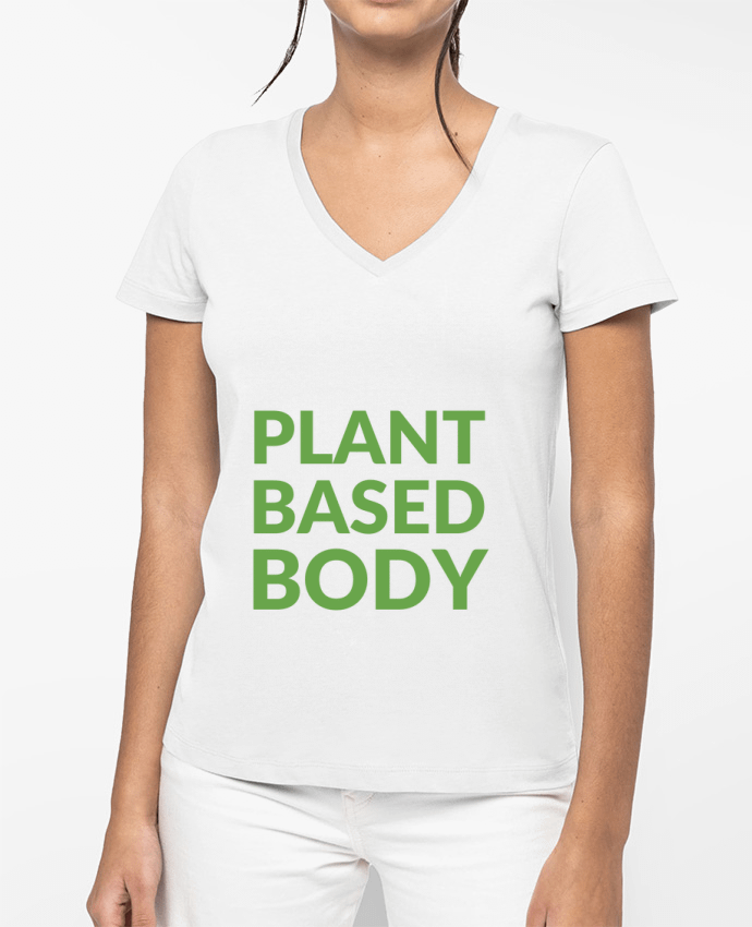 T-shirt femme col V Plant based body par Bichette