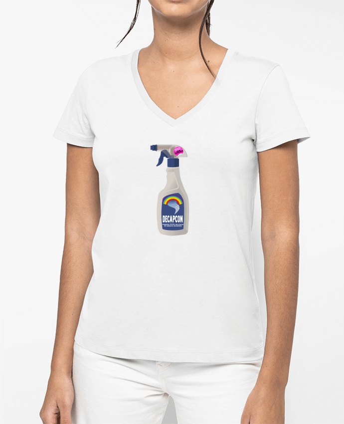 T-shirt femme col V Decapcon par justsayin
