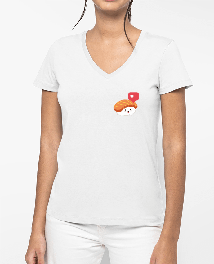 T-shirt femme col V Sushis like par Nana