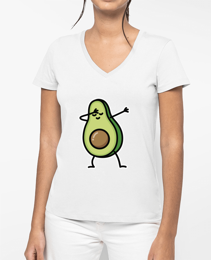 T-shirt femme col V Avocado dab par LaundryFactory