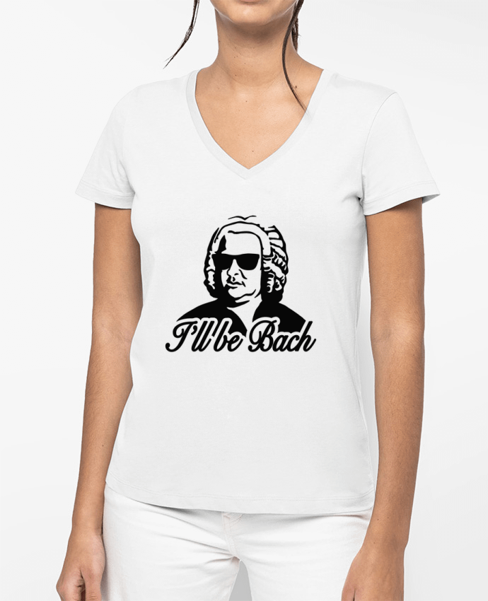 T-shirt femme col V I'll be Bach par LaundryFactory