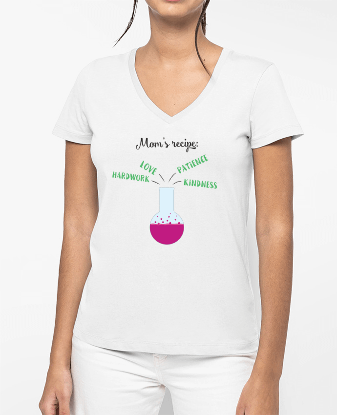 T-shirt femme col V Mom's recipe par tunetoo