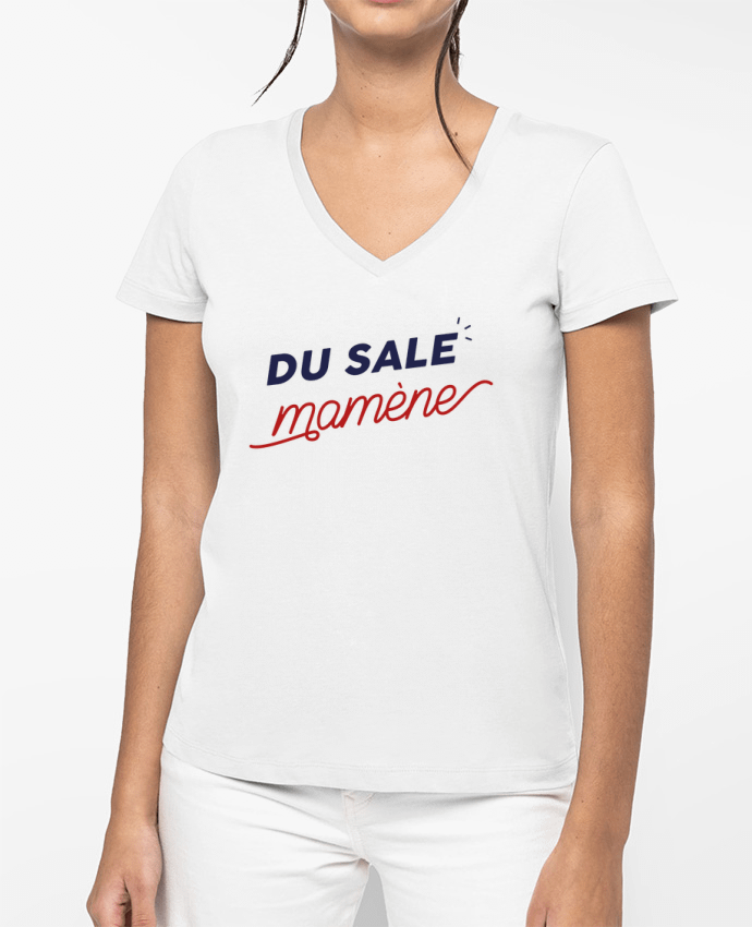 T-shirt femme col V du sale mamène by Ruuud par Ruuud
