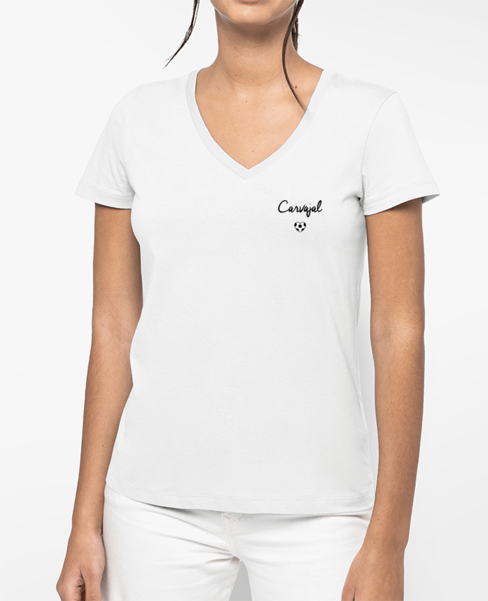 T-shirt femme col V Daniel Carvajal light par tunetoo