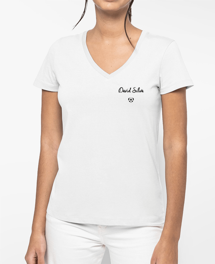 T-shirt femme col V David Silva light par tunetoo